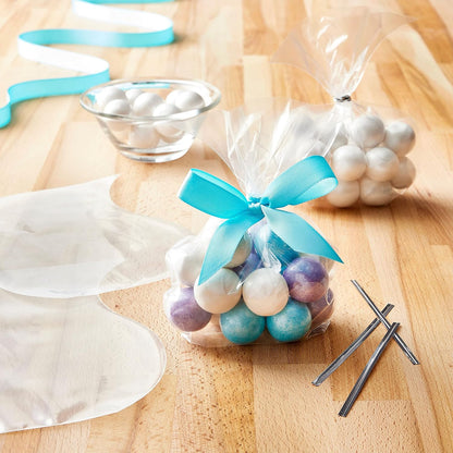 Clear Cookie Bags Gift Bag Clear Flat Treat Bags (50 Pc Set)