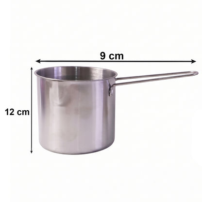 Stainless Steel Deep Frying Pot With Strainer Basket Set For Kitchen (1 Set)