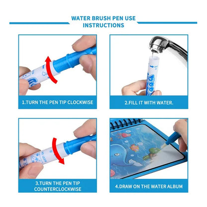 Magic Water Coloring Book  Reusable Mess-free Fun For Kids  Inventive Play
