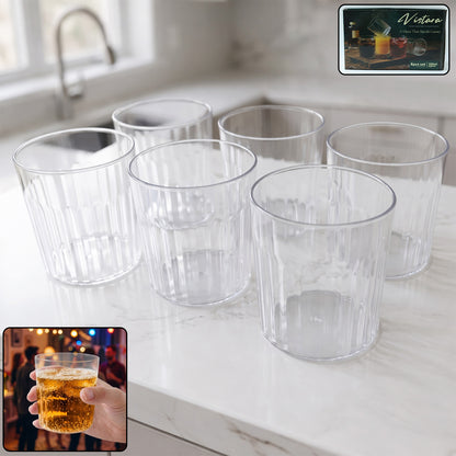 Premium Transparent Drinking Glass Set (6 Pc Set 300 Ml Approx)
