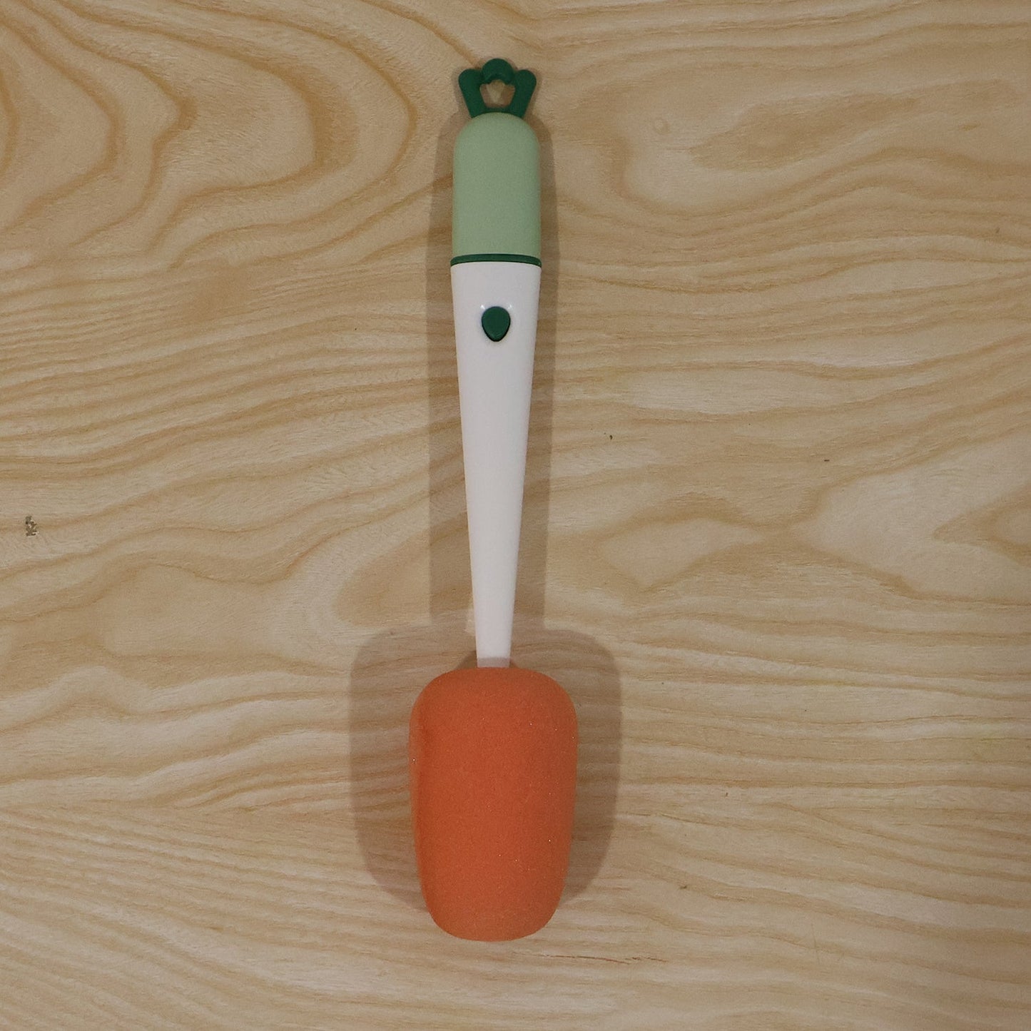 3 In 1 Carrot Bottle Cleaning Brush With Sponge For Cups And Flasks (1 Pc)