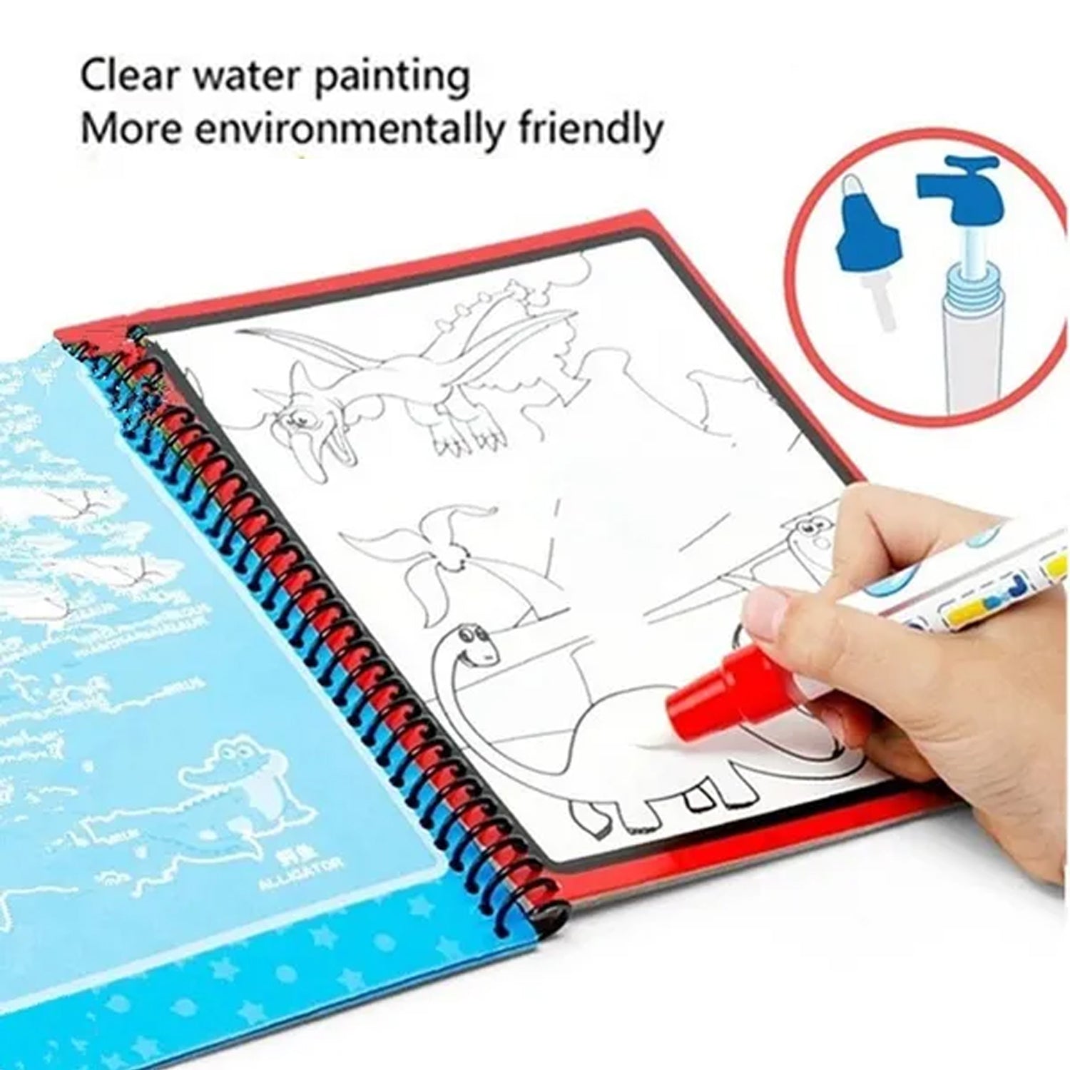 Magic Water Coloring Book  Reusable Mess-free Fun For Kids  Inventive Play