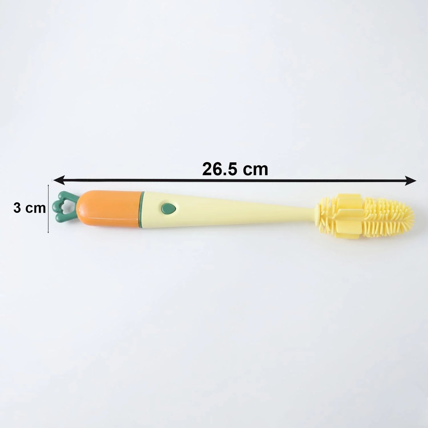3 In 1 Bottle Cleaning Brush With Silicone Head For Cups And Flasks (1 Pc)
