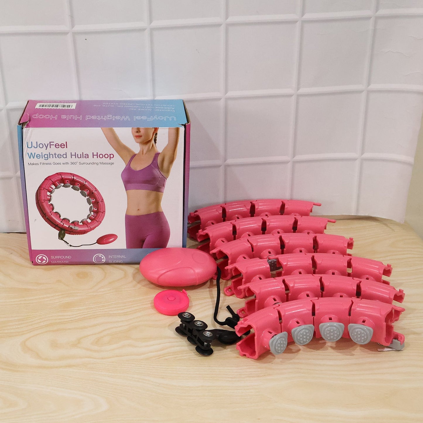 Adjustable Smart Weighted Hula Hoop With Massage Ball For Waist Slimming (1 Pc)