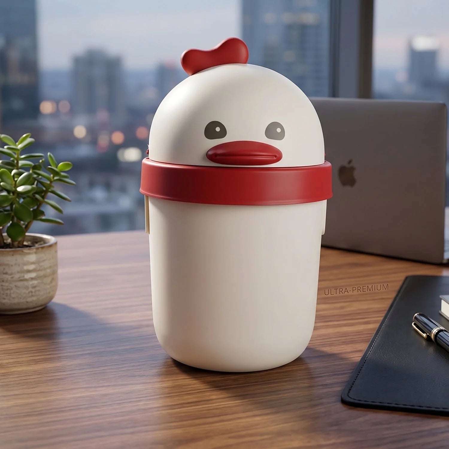 Mini Desktop Trash Can With Lid Cute Tabletop Dustbin For Office And Home (1 Pc)
