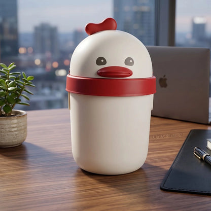 Mini Desktop Trash Can With Lid Cute Tabletop Dustbin For Office And Home (1 Pc)