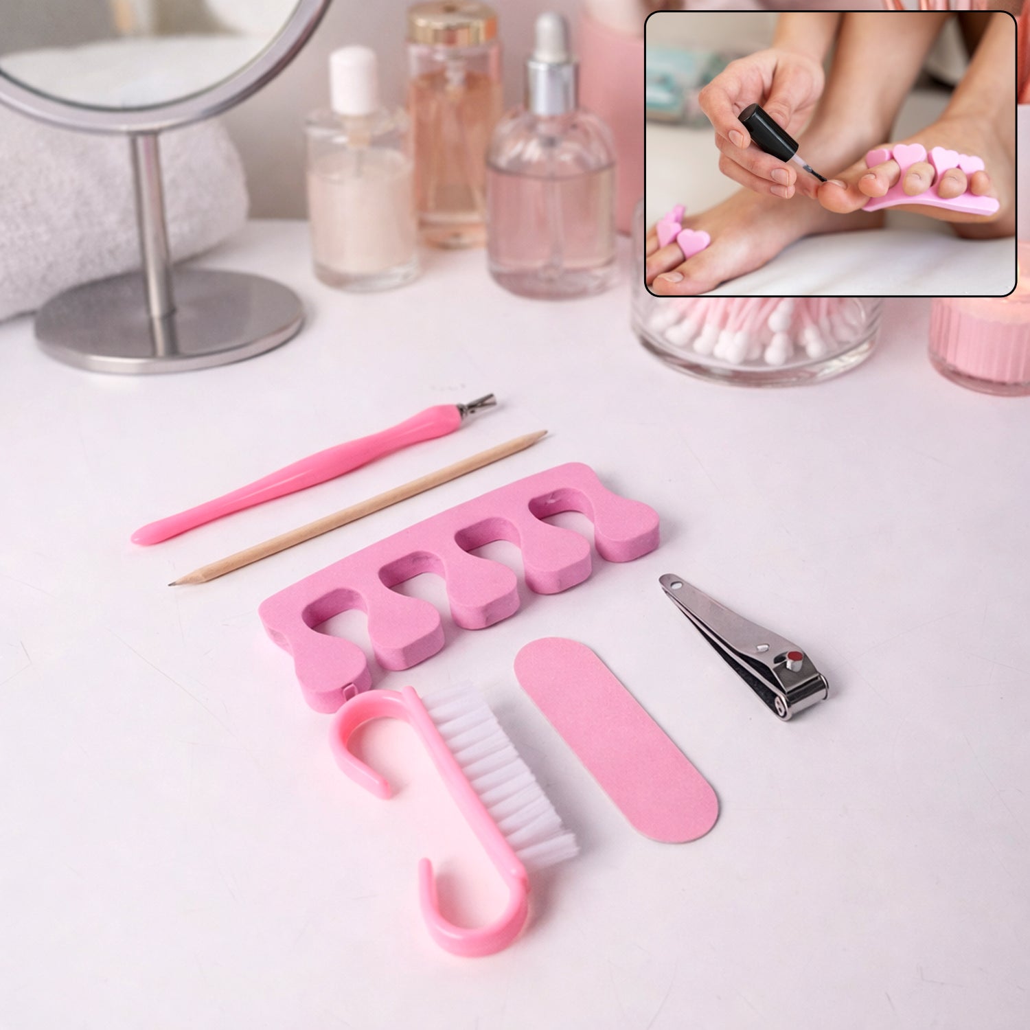 6-in-1 Multipurpose Manicure And Pedicure Grooming Kit