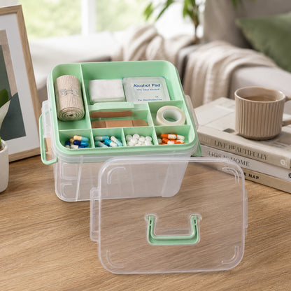 Plastic Medicine Storage Box With Lid For First Aid Tablet  Healthcare Organizer (1 Pc)