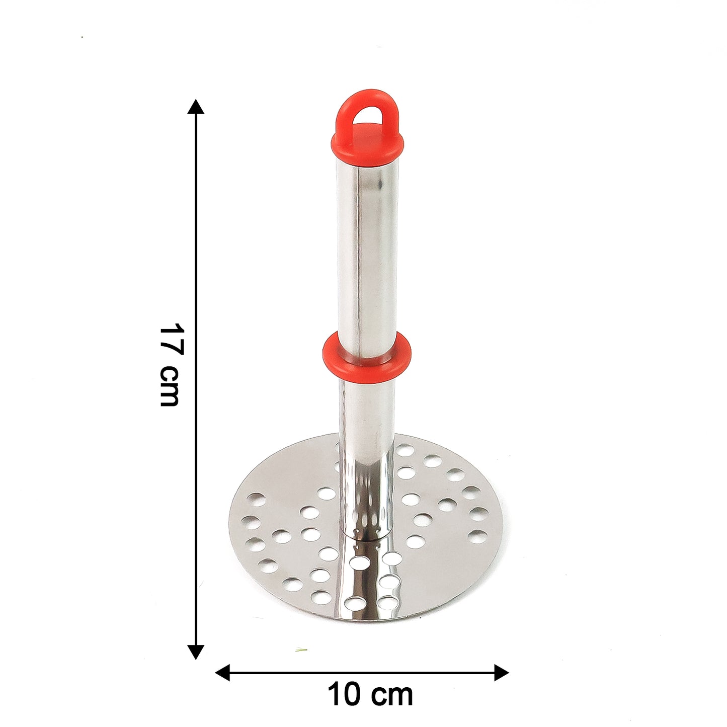 Stainless Steel Potato Masher With Ergonomic Handle (17cm  1 Pc)