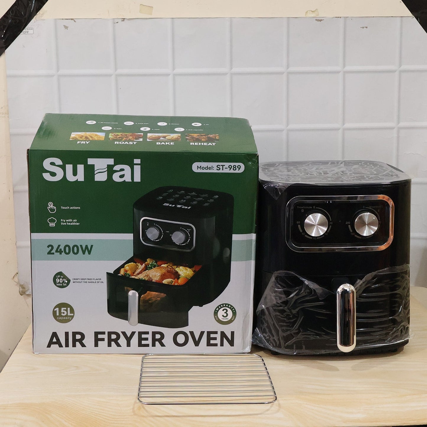 Sutai Air Fryer Oven 15 Litre 2400w Large Capacity Oil Free For Fam...