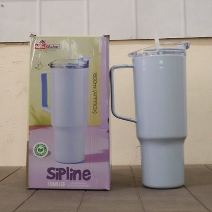 Large Capacity Travel Sipline Tumbler With Handle And Straw Lid (1800ml Approx)