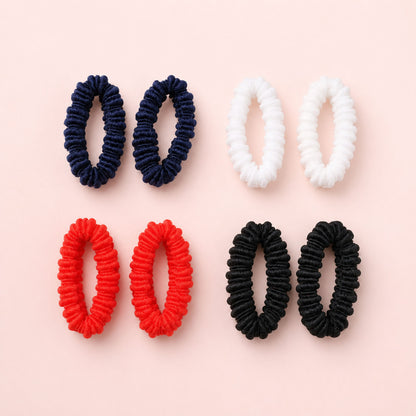 Mix Color Soft Elastic Hairband Set Stretchable Hair Bands For Women Girls (1 Set)