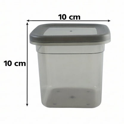 Plastic Food Storage Container Set 700ml Airtight Pantry Jars (8 Pc Set)