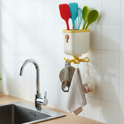 360 Rotating Storage Heavy Duty Sticky Wall Hook (1 Pc)