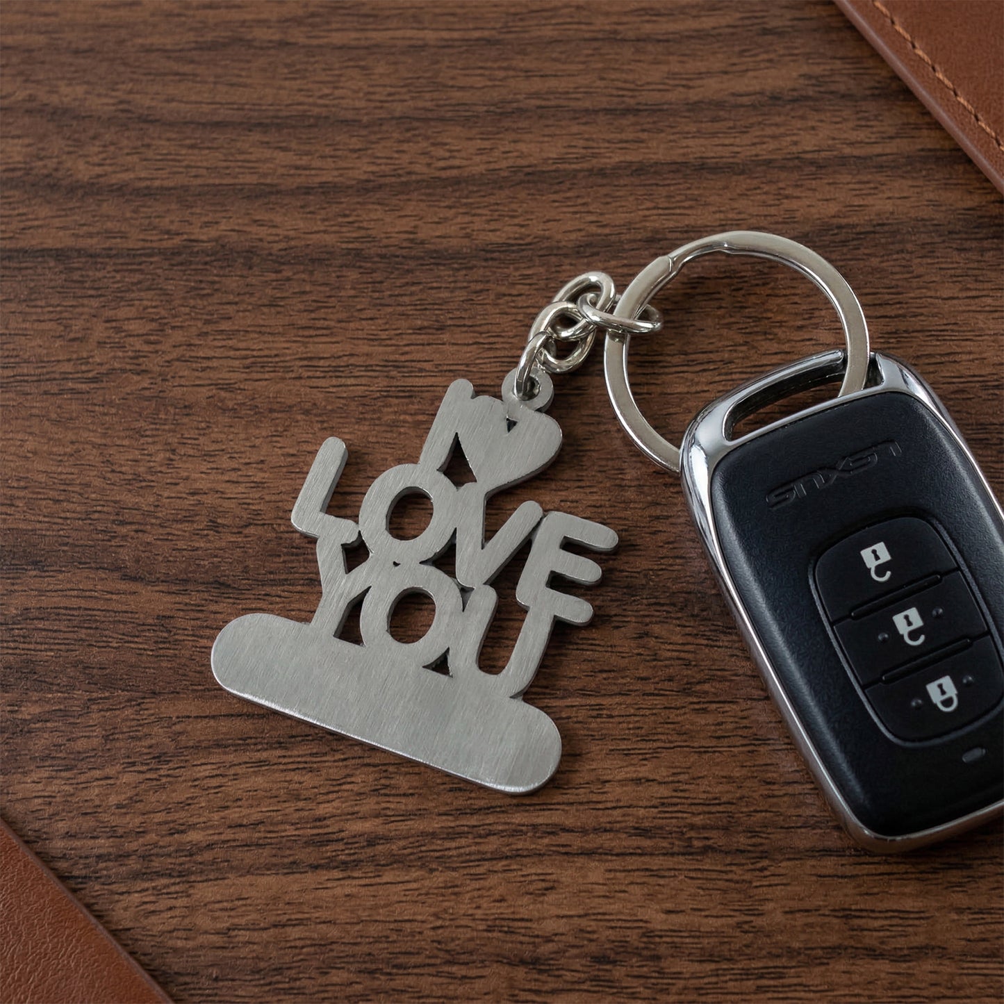 Premium Metal Love You Keychain 1 Pc