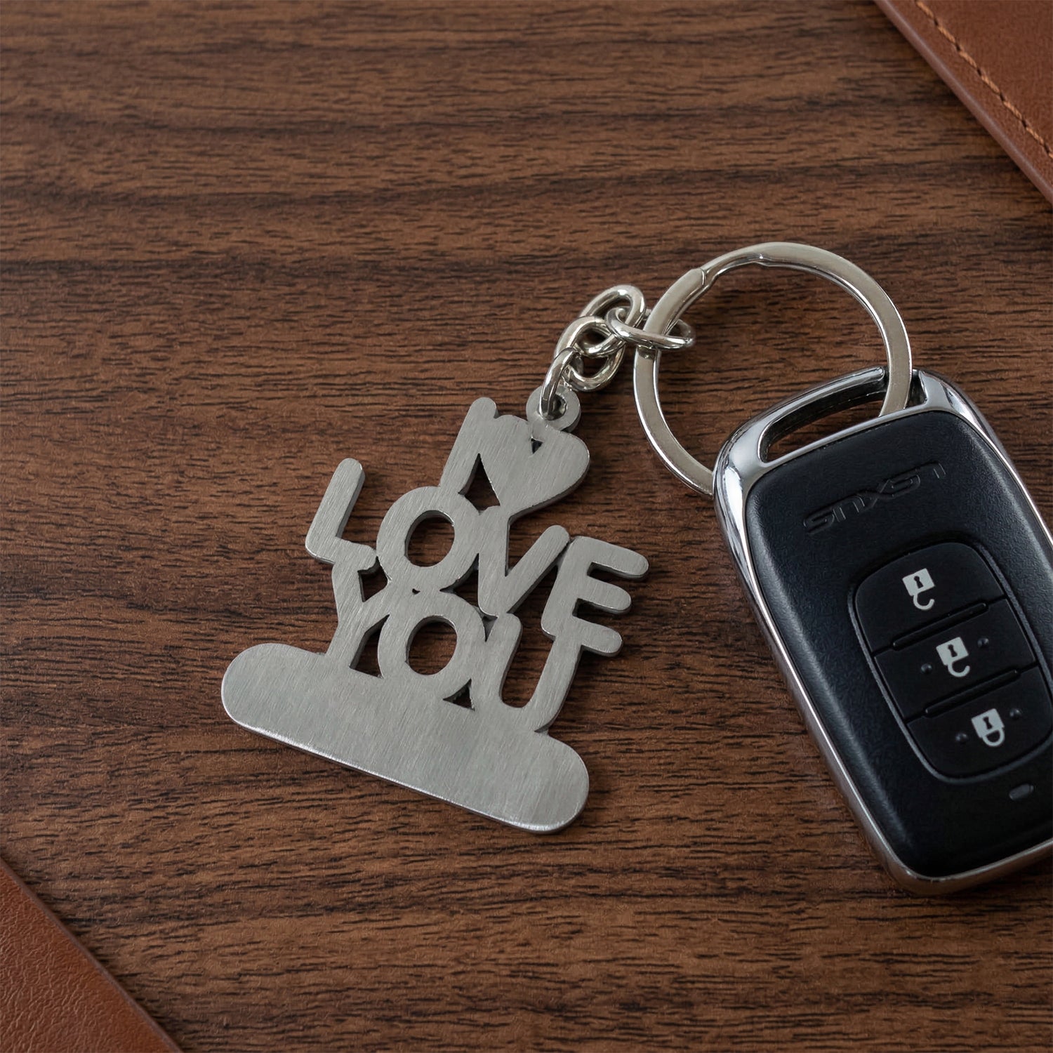 Premium Metal Love You Keychain 1 Pc