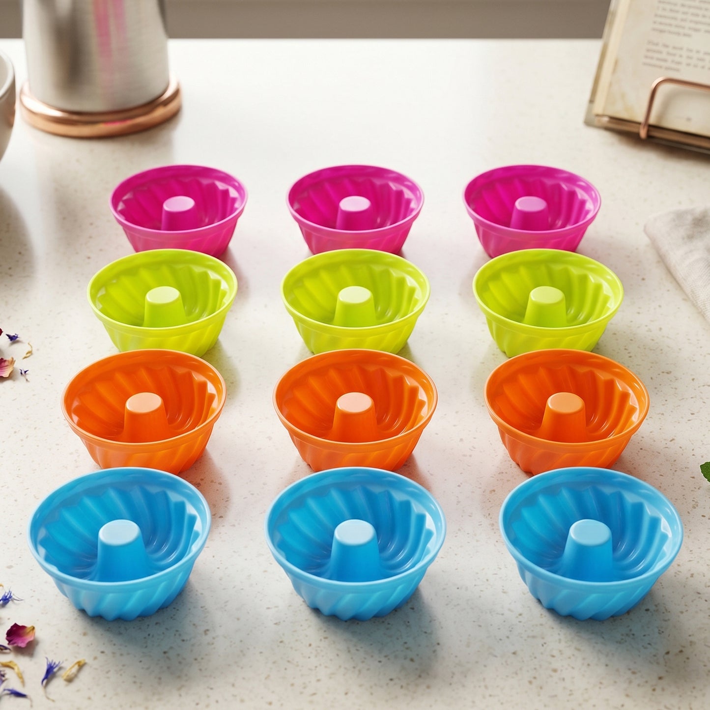 Reusable Silicone Cupcake Mould Set (12 Pc)