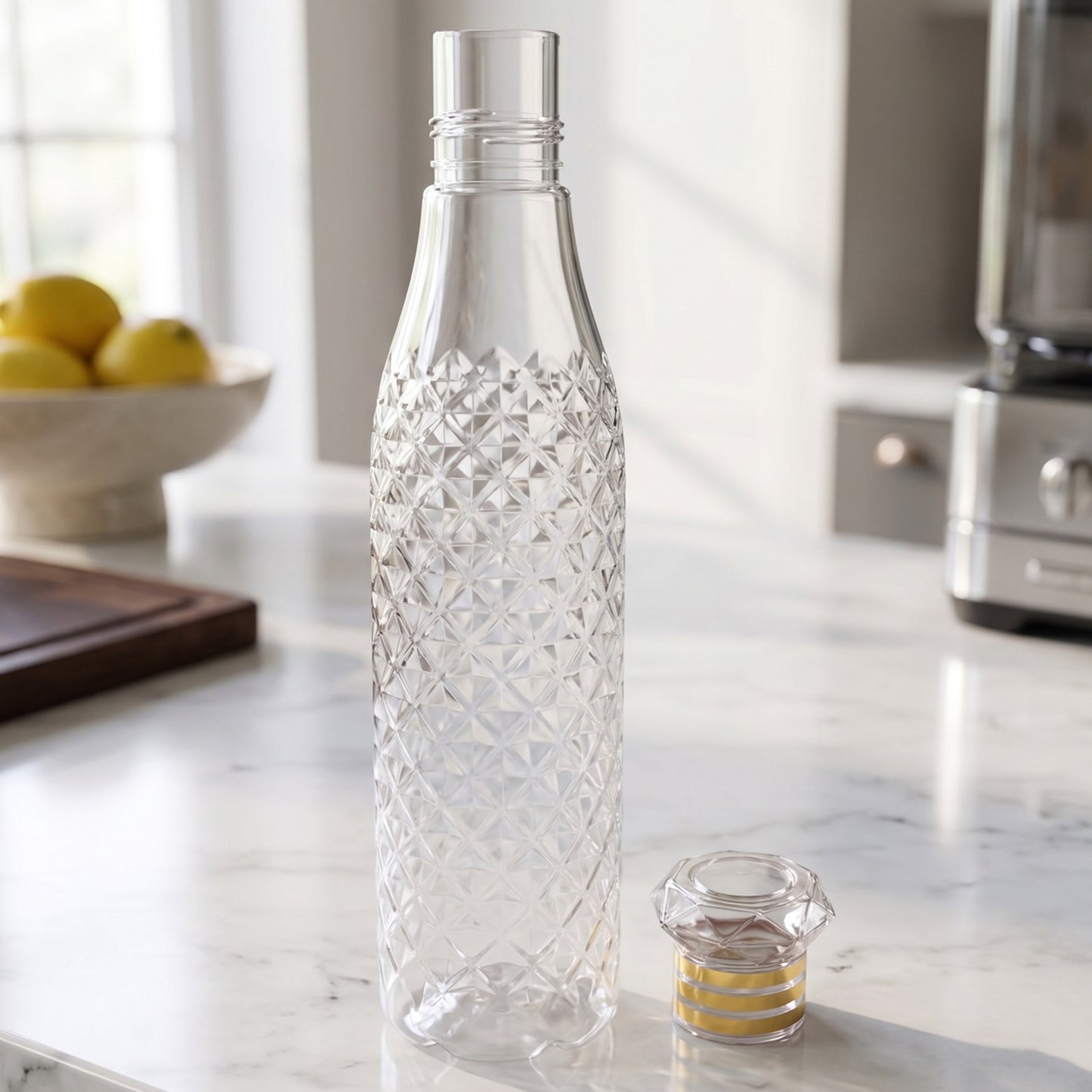 Premium Designer Transparent Water Bottle Set (6 Pc Set 1000 Ml Approx)