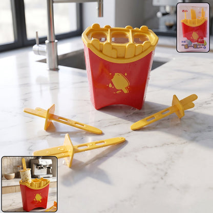 French Fries Shape Ice Popsicle Mould Set Reusable Kulfi Ice Cream Maker (3 Mold)