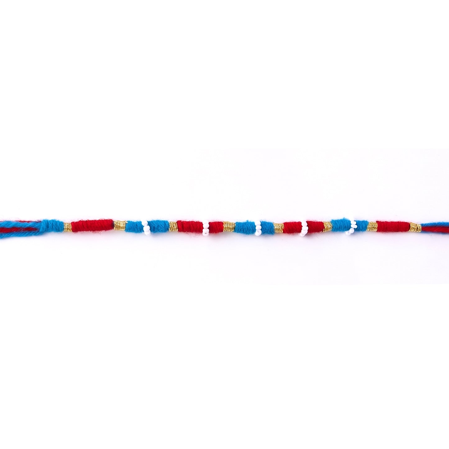Handmade Blue And Red Thread Bracelet Rakhi (1 Pc)