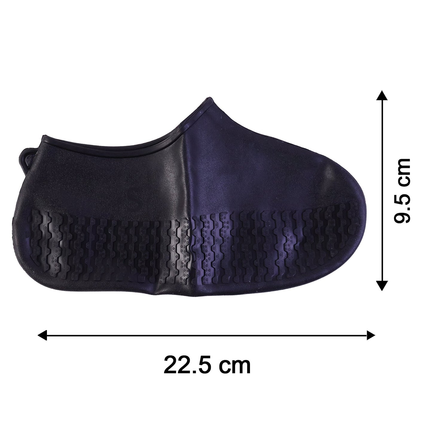 Reusable Waterproof Silicone Rain Shoe Cover Black Small Non Slip (1 Pair)