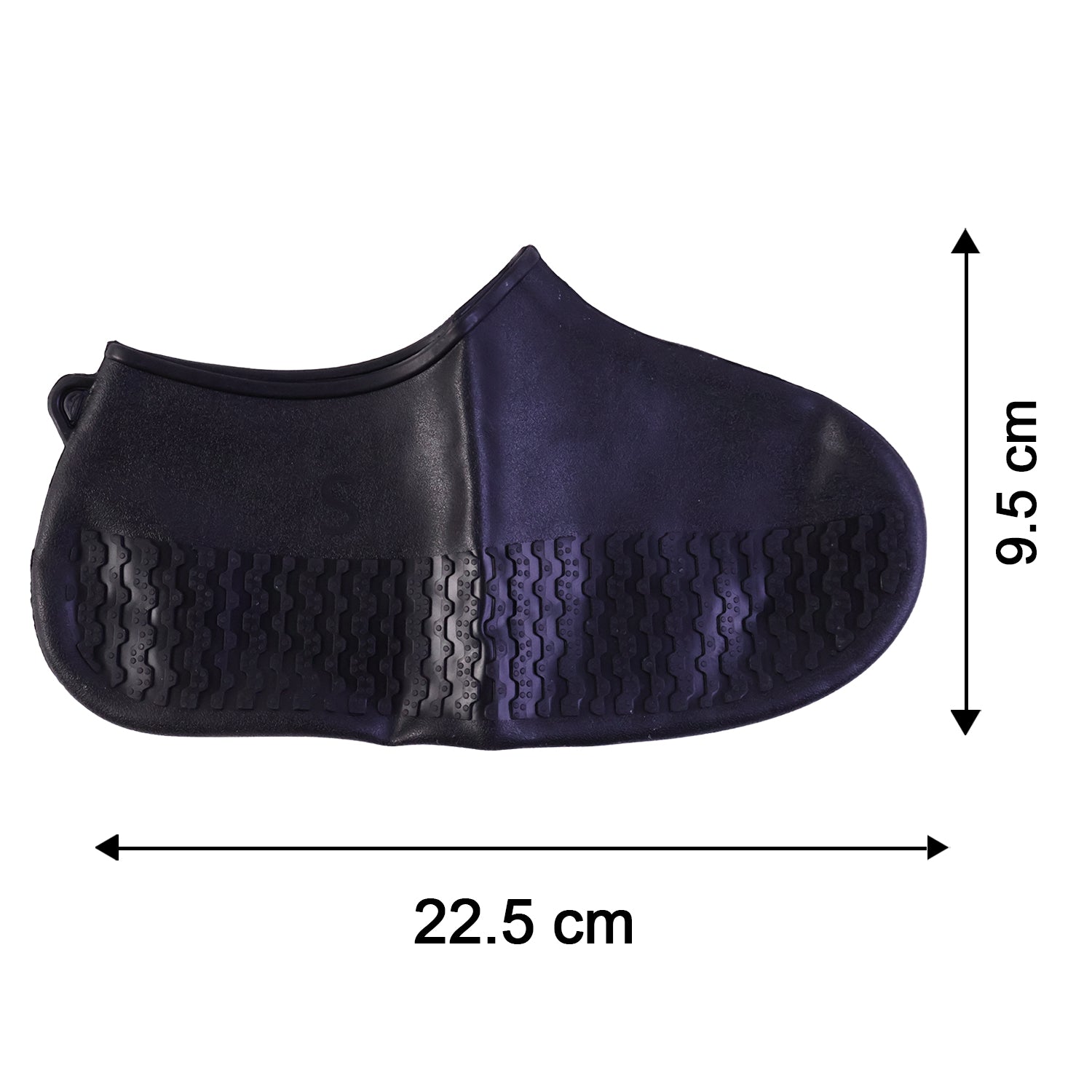 Reusable Waterproof Silicone Rain Shoe Cover Black Small Non Slip (1 Pair)