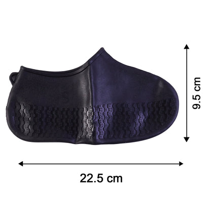 Reusable Waterproof Silicone Rain Shoe Cover Black Small Non Slip (1 Pair)