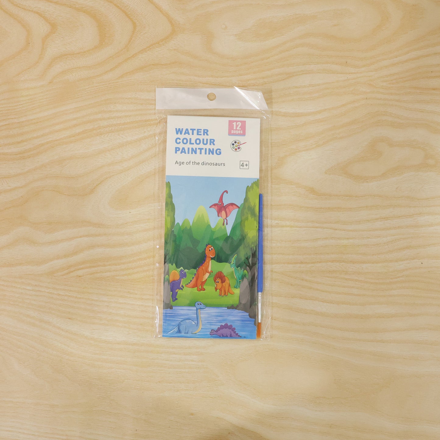 Kids Water Colour Painting Book With Brush (1 Set 12 Pages)