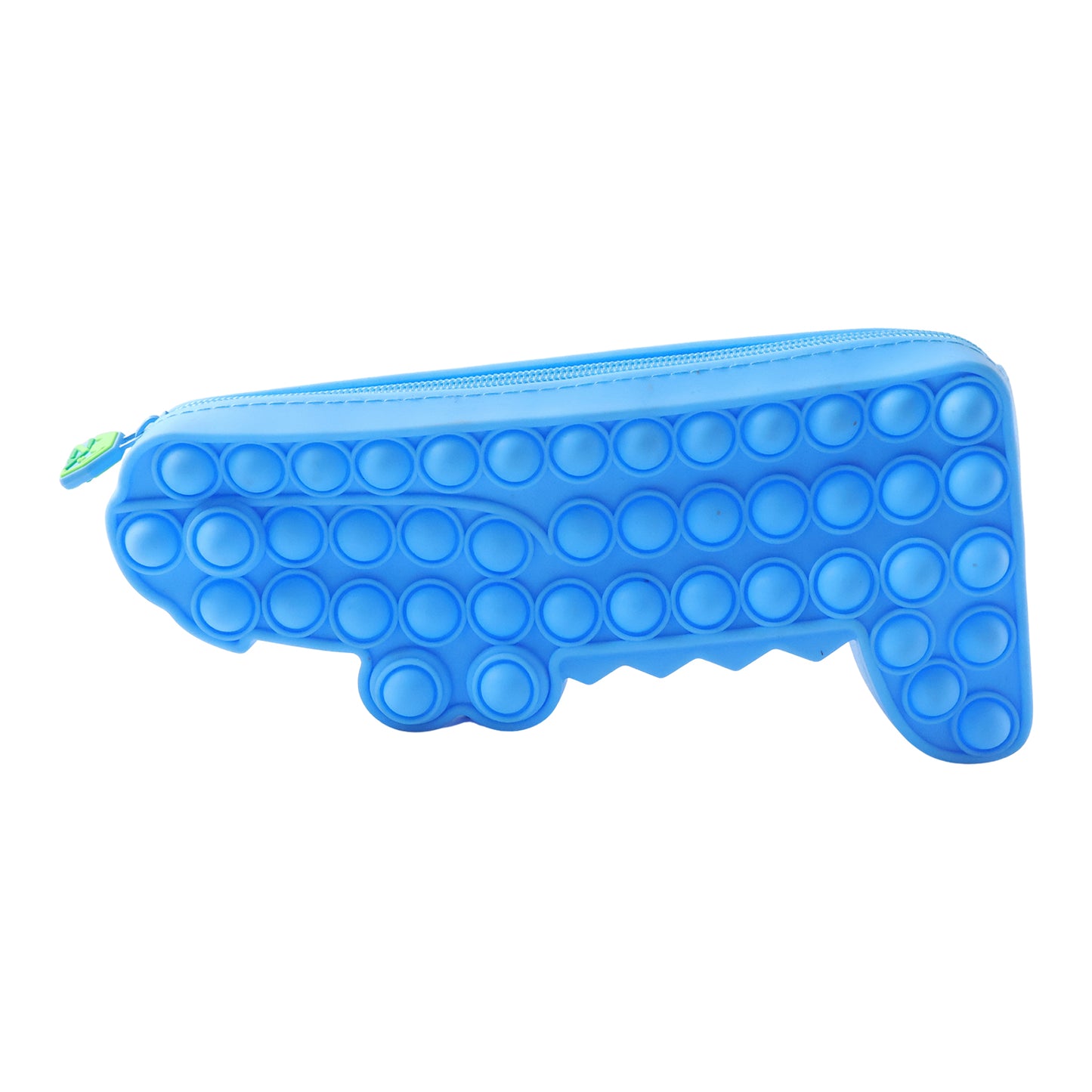 Cartoon Crocodile Shape Pop It Pencil Pouch (1 Pc)