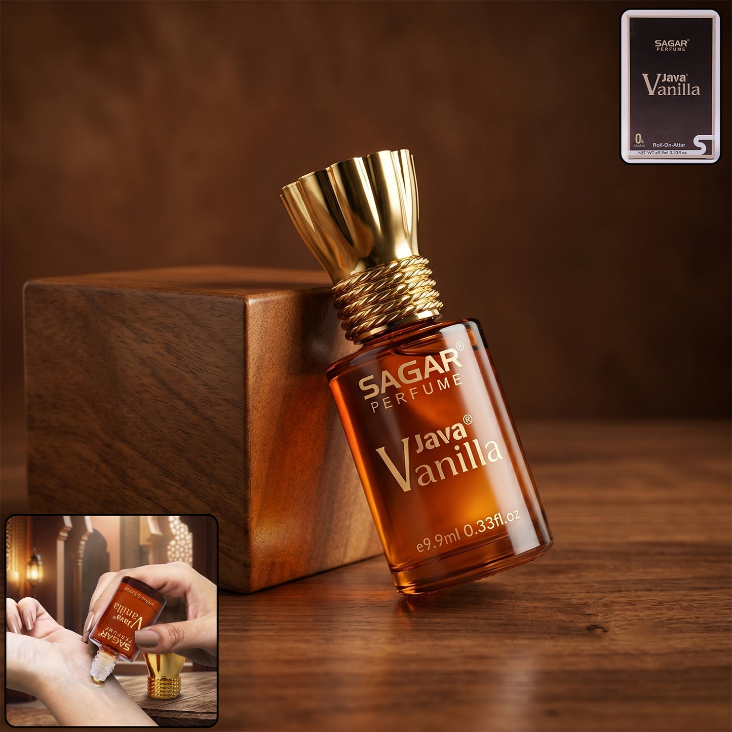 Sagar Java Vanilla Roll-on Attar Alcohol-free Perfume Oil For Men And Women (9.9 Ml)