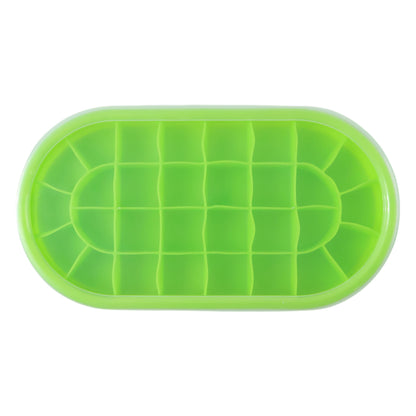 Premium Oval Silicone Ice Cube Tray With Lid (1 Pc)