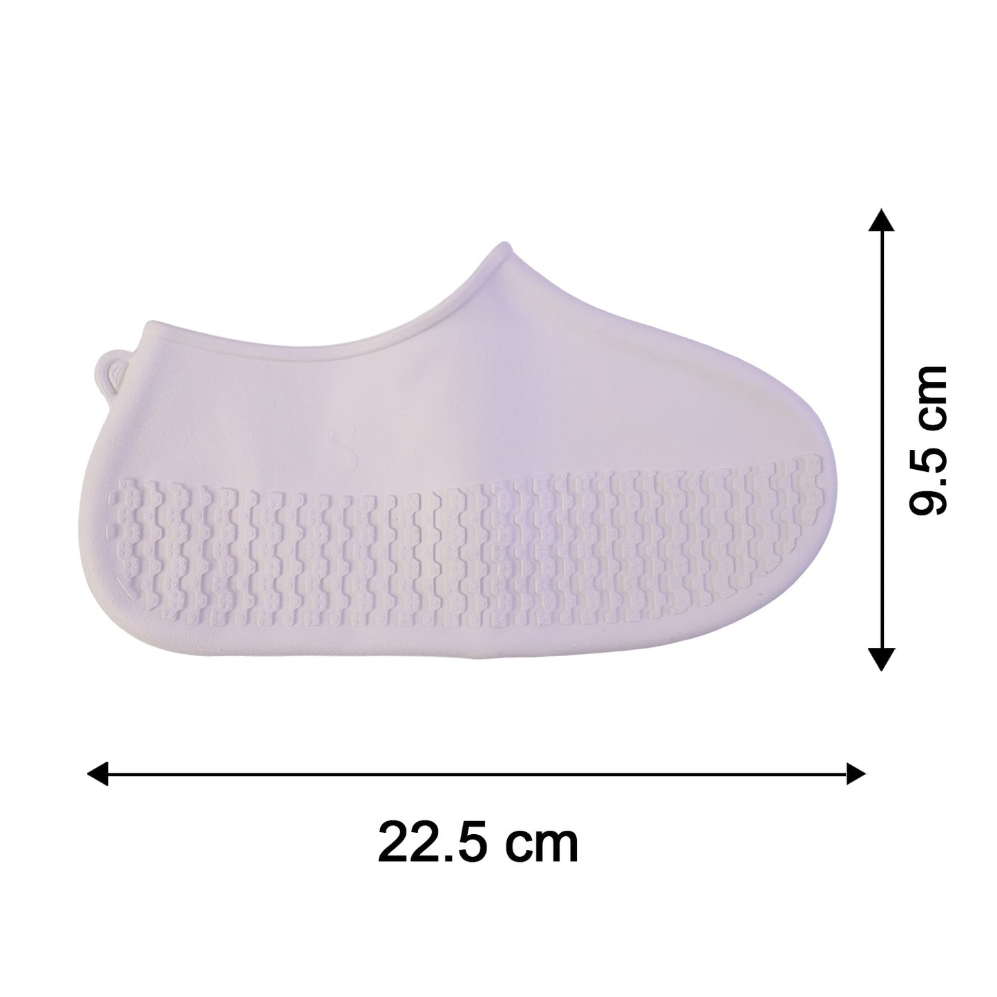 Reusable Waterproof Silicone Rain Shoe Cover White Small Non Slip (1 Pair)