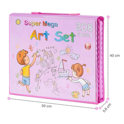 Super Mega Art  Craft Drawing Coloring Kit (208 Pc)