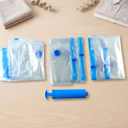 Vacuum Storage Bags with Suction Pump – Space-Saving 5 Pcs Set