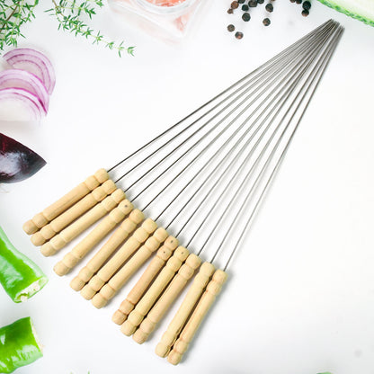 2224 Bbq Tandoor Skewers Grill Sticks For Barbecue (Pack Of 12)
