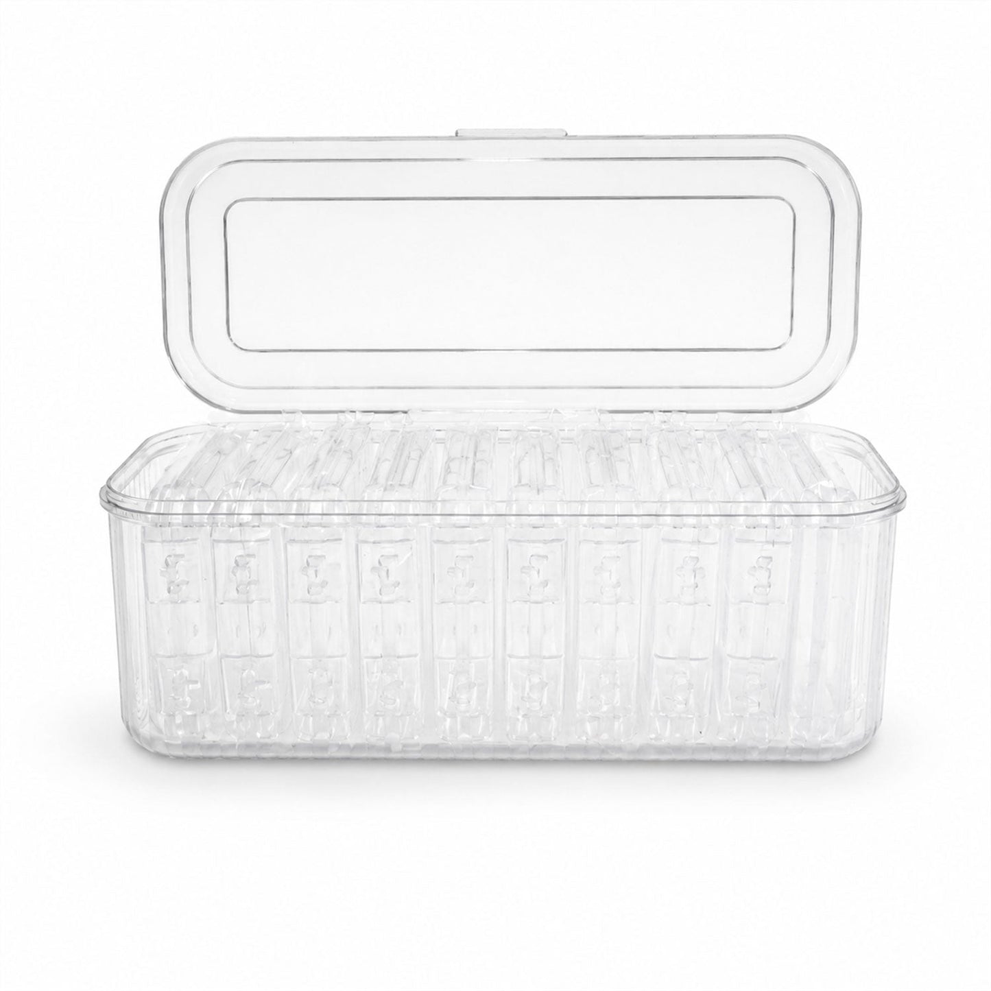Acrylic Jewellery Storage Box  Clear Organizer With 10 Compartments