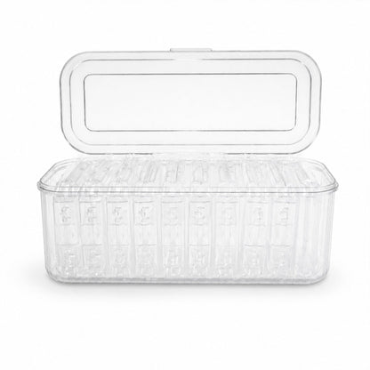 Acrylic Jewellery Storage Box  Clear Organizer With 10 Compartments