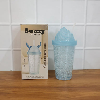 Cute Ice Cream Swirl Design Tumbler Sipper Bottle (500 Ml 1 Pc)