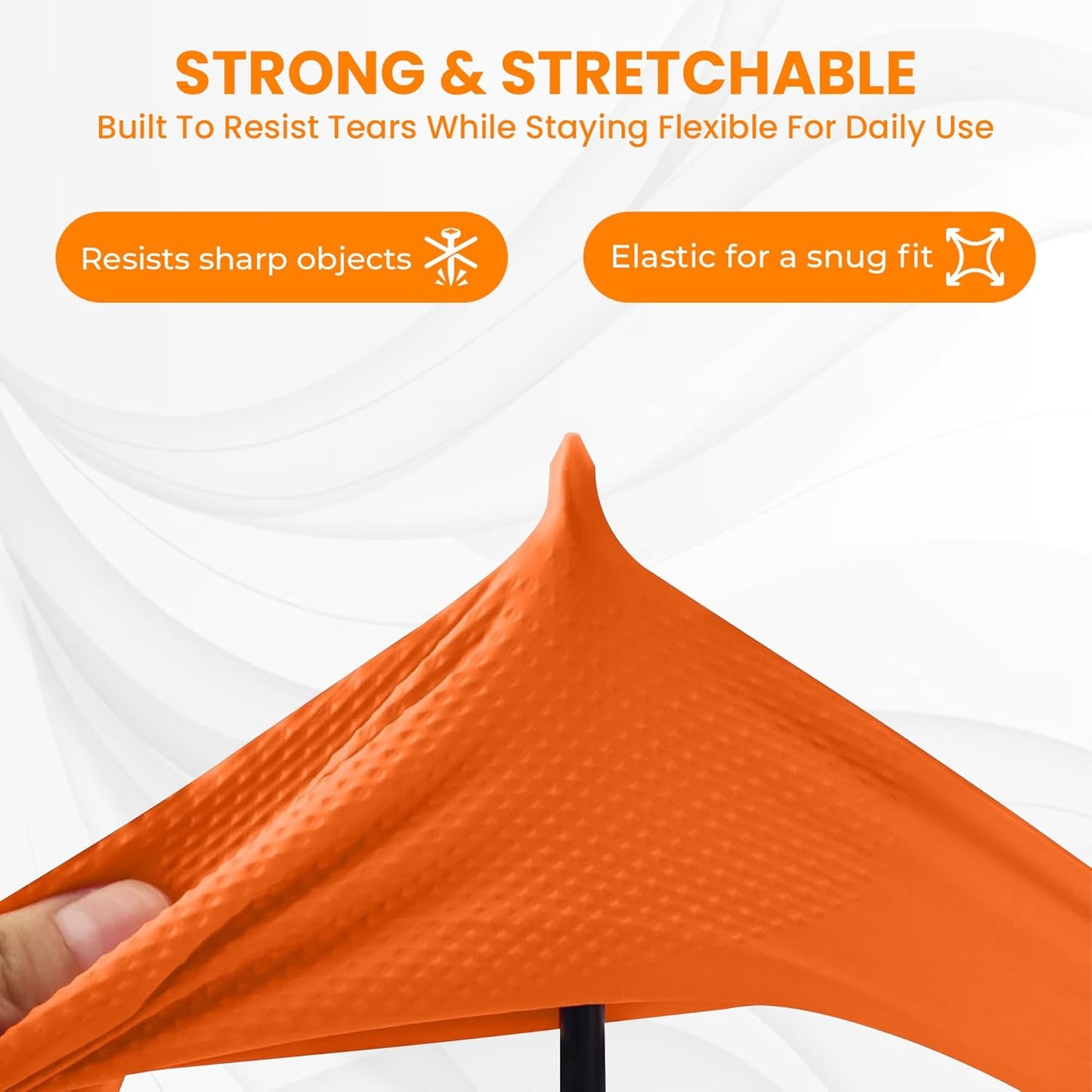 Large Orange Cleaning Rubber Gloves Reusable Kitchen Dishwashing (1 Pair)