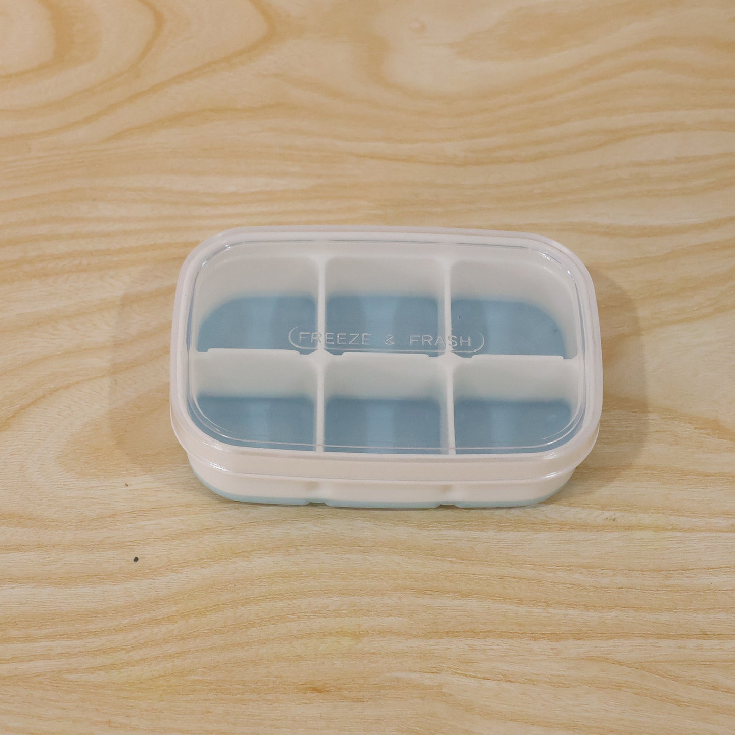 Mini Plastic 6 Cavity Ice Tray - Freeze  Fresh Compact Ice Cube Tray