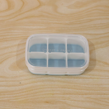 Mini Plastic 6 Cavity Ice Tray - Freeze  Fresh Compact Ice Cube Tray