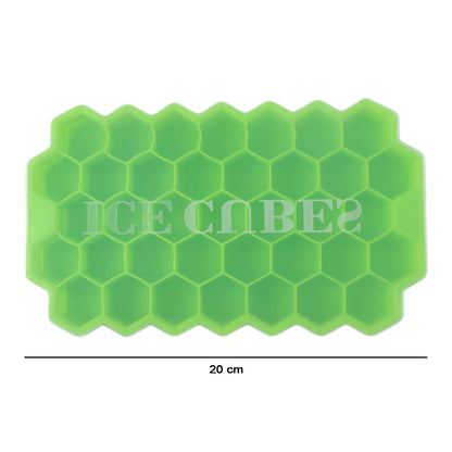 Premium Honeycomb Silicone Ice Cube Tray With Lid (1 Pc)