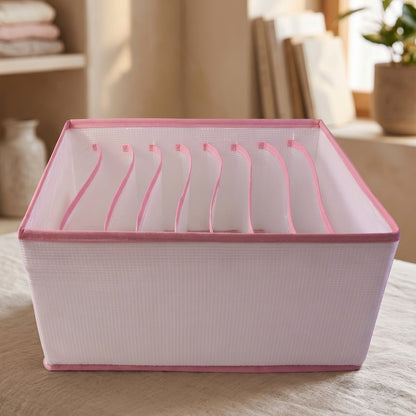 9 Section Foldable Clothes Organizer Wardrobe Drawer Storage Box For Jeans (1 Pc)