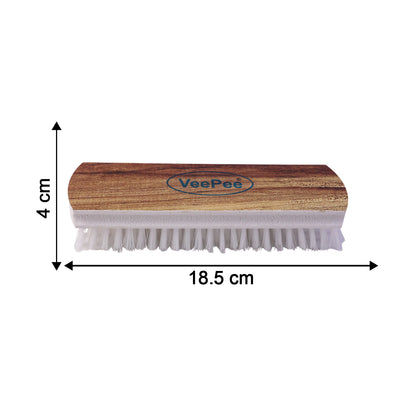 Veepee Cloth Washing And Cleaning Scrub Brush (1 Pc)  Heavy-duty Bristles With Wooden Finish Handle