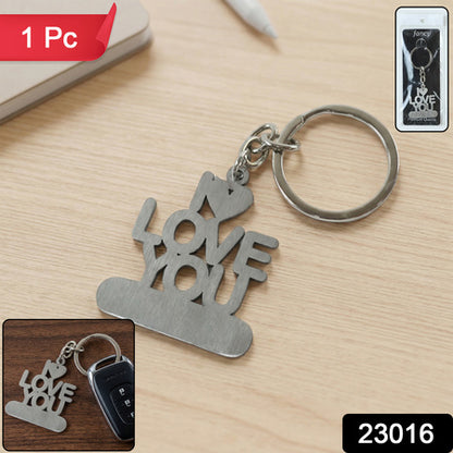 Premium Metal Love You Keychain 1 Pc