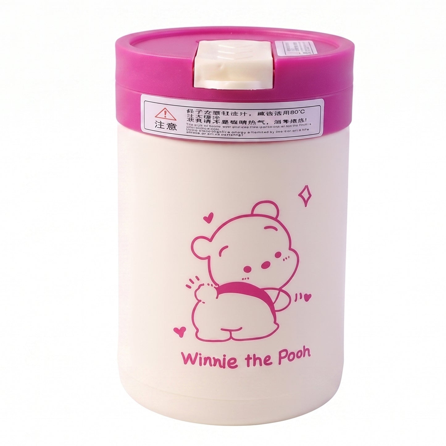 Cute Cartoon Printed Glass Tumbler With Lid And Straw (400 Ml)