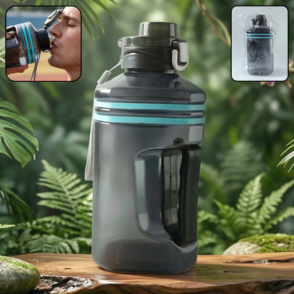 Large Square Gallon Style Water Bottle With Handle 1500 Ml
