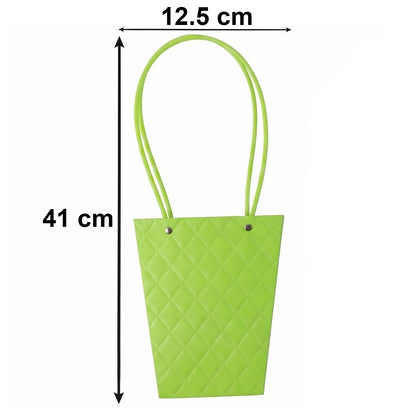Stylish Foldable Flower Packaging Bag With Handle For Bouquet And Gifting (1 Pc)