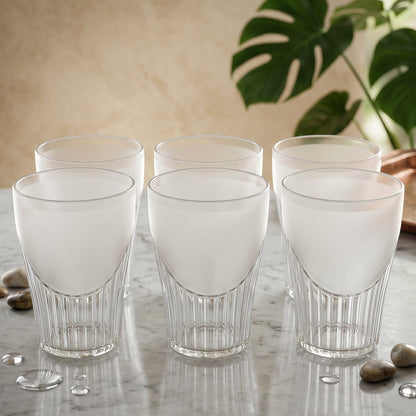 Classic Plastic Juice Glass Set Unbreakable Water Tumbler For Home (6 Pc Set)