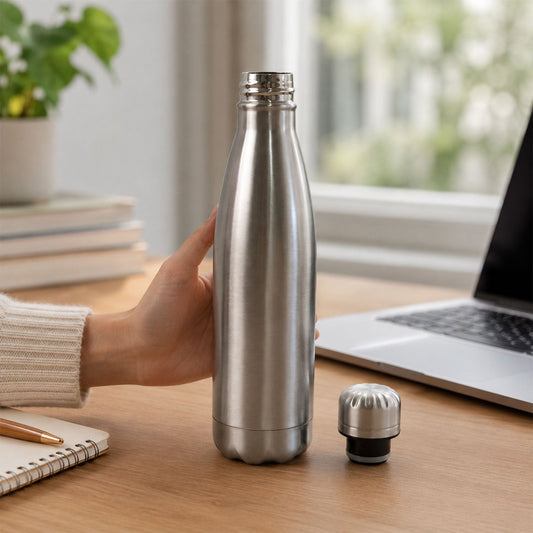 Stainless Steel Leak Proof Water Bottle For Gym School And Office 500ml (1 Pc)